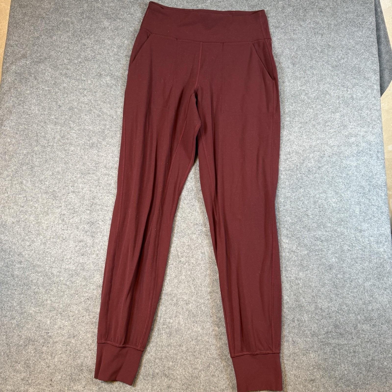 Lululemon Leggings Womens 6 Red High Rise Jogger Elastic Waist Pockets Yoga